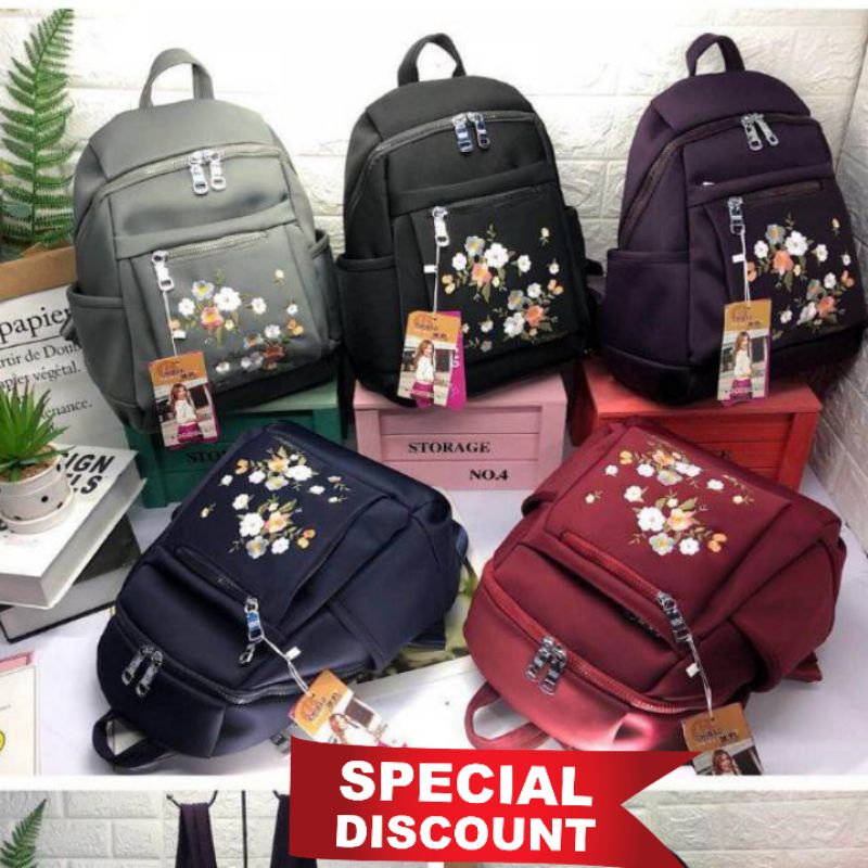 Original Tas Wanita Import Jinjing &amp; Ransel CHIBAO Bordir Bunga Anti Air SUPER Terbaru