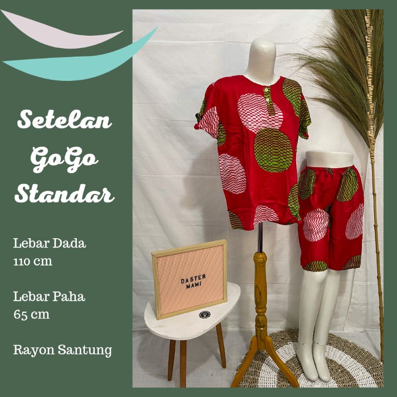 Setelan Gogo Standar || Setelan Pendek wanita || Piyama Pendek Wanita