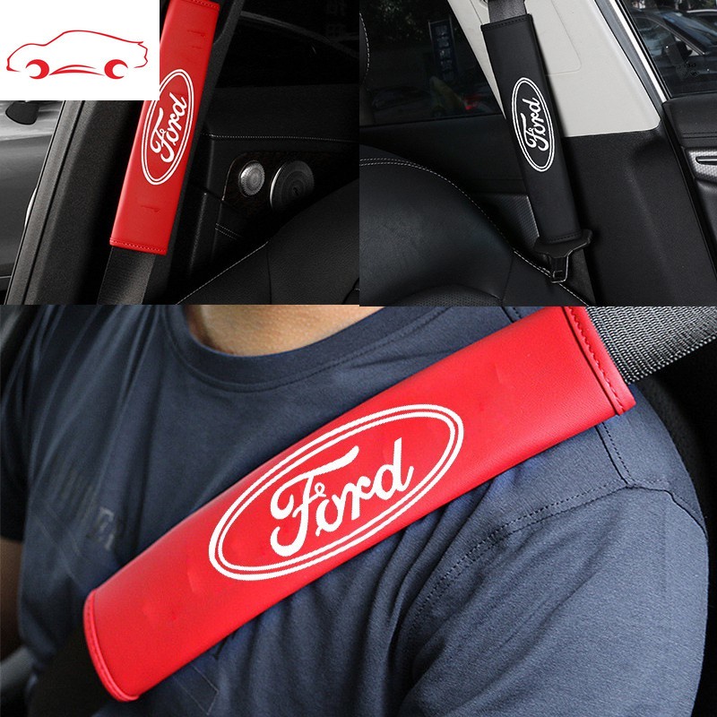 Cover Sabuk Pengaman Mobil Universal Bahan Kulit Untuk Ford Ranger Xlt Wildtrak Focus Mk2 Mk3 Ranger Raptor Mustang