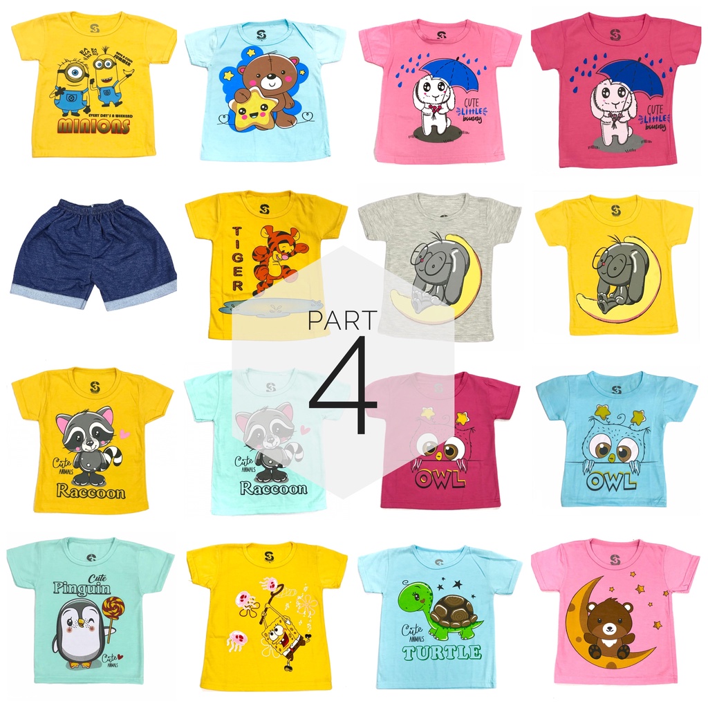 (1 KG MUAT 22 PTG) BAJU ATASAN KAOS COMBED OBLONG ANAK PEREMPUAN/LAKI-LAKI/CEWEK/COWOK/UNISEX PART 4