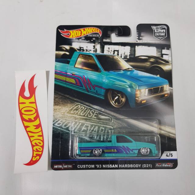 Hotwheels Hot Wheels Premium Car Culture Custom Nissan Hardbody Ban Karet Real Riders