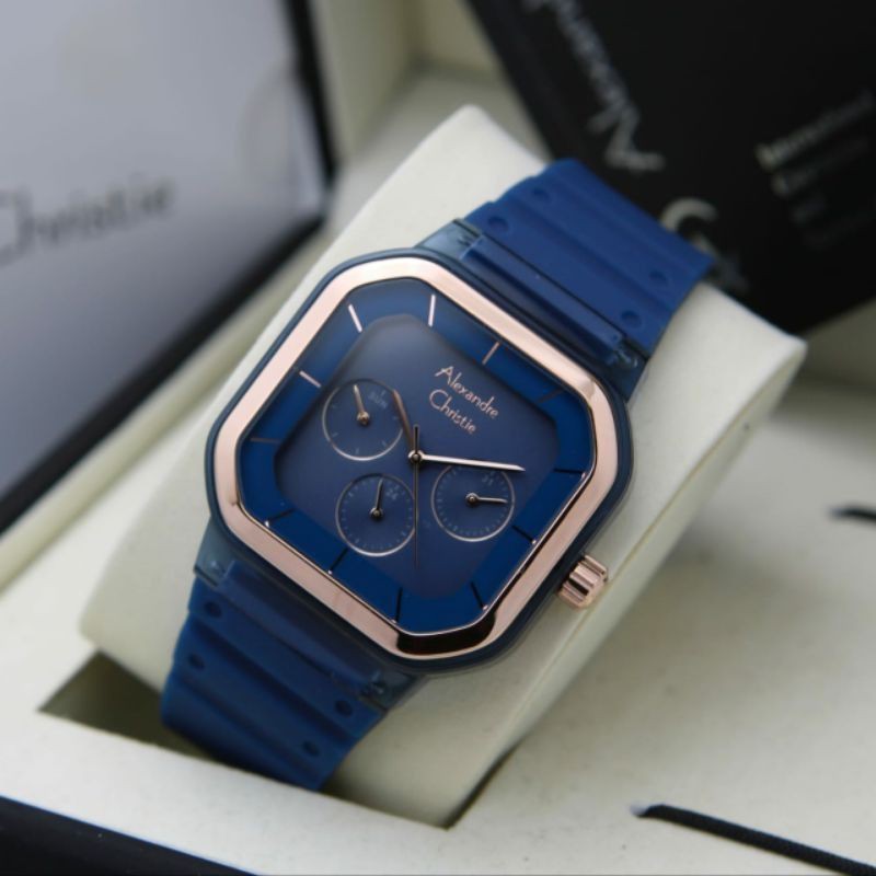 Jam Tangan Alexandre Christie AC 2811 BF Tali Rubber Wanita / Cewek Original