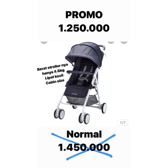 STROLLER BABY ARCO MERRISA LIPAT KECIL / KERETA DORONG BAYI CABIN SIZE