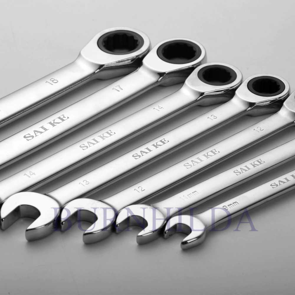 Kunci Pas Dual Head Combination Ratchet Wrench 8mm