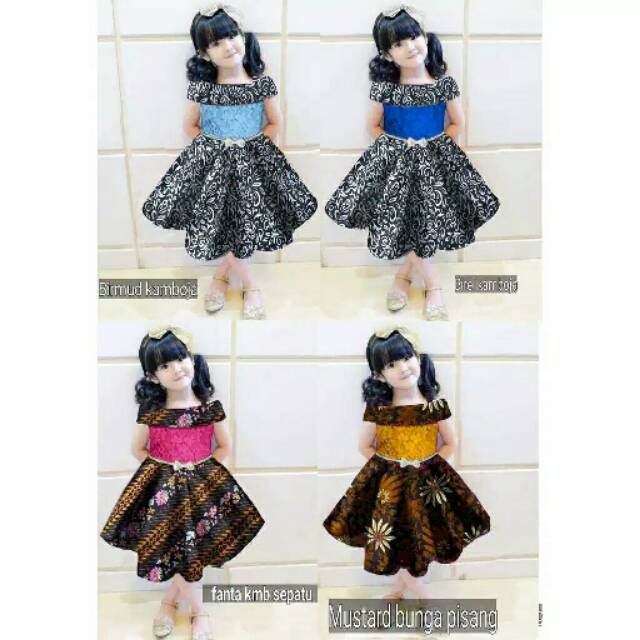 Dress Freya Batik anak 2-3 tahun / Cecil Kids