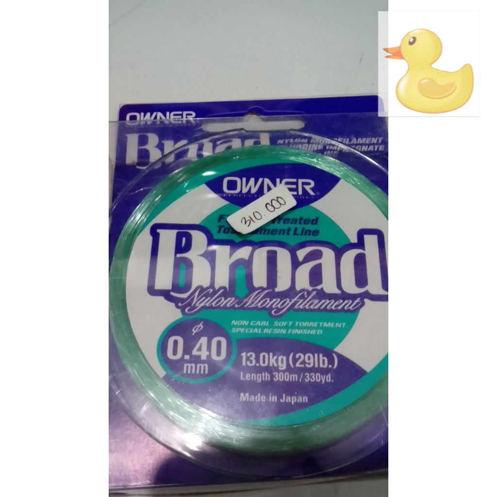 [Promo] Senar Owner Broad Japan Quality Size 0.40mm 29Lb 13Kg