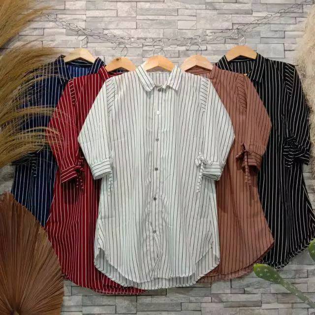 KEMEJA TUNIK SALUR JUMBO / Tunik salur wanita onesize XL