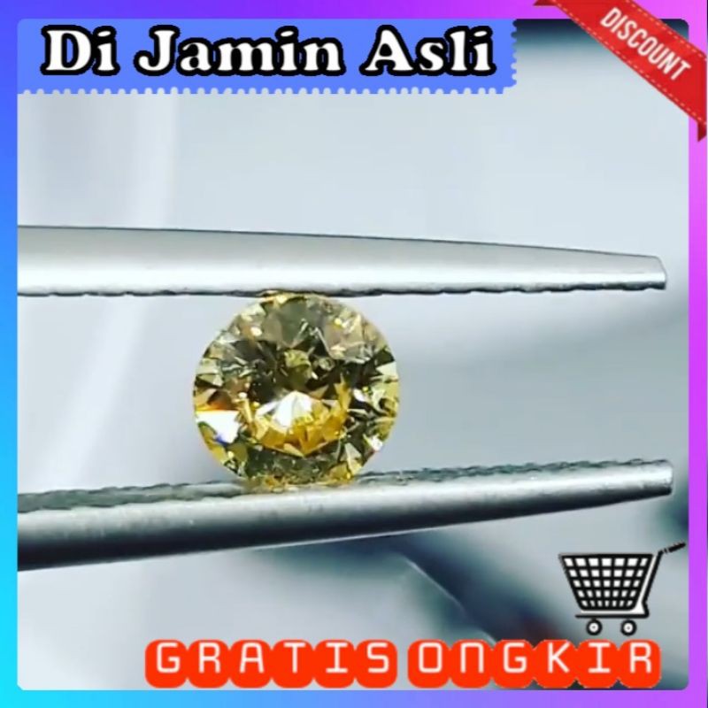 berlian asli fancy yellow natural diamond batu cincin koleksi permata ruby safir yakut zamrud giok