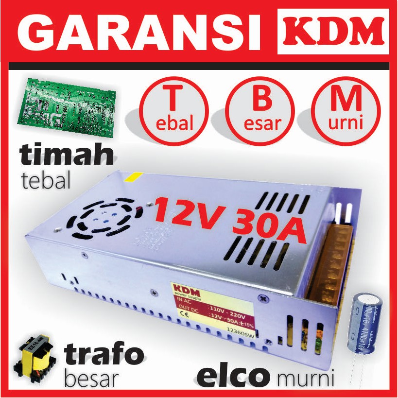 Power Supply Switching 12V 30A