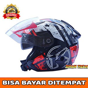 HELM / KYT / HELM KYT / HELM KYT GALAXY #5 BLACK RED TERMURAH