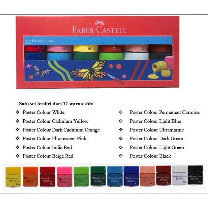 

Faber Castell Poster Colour 12 Warna
