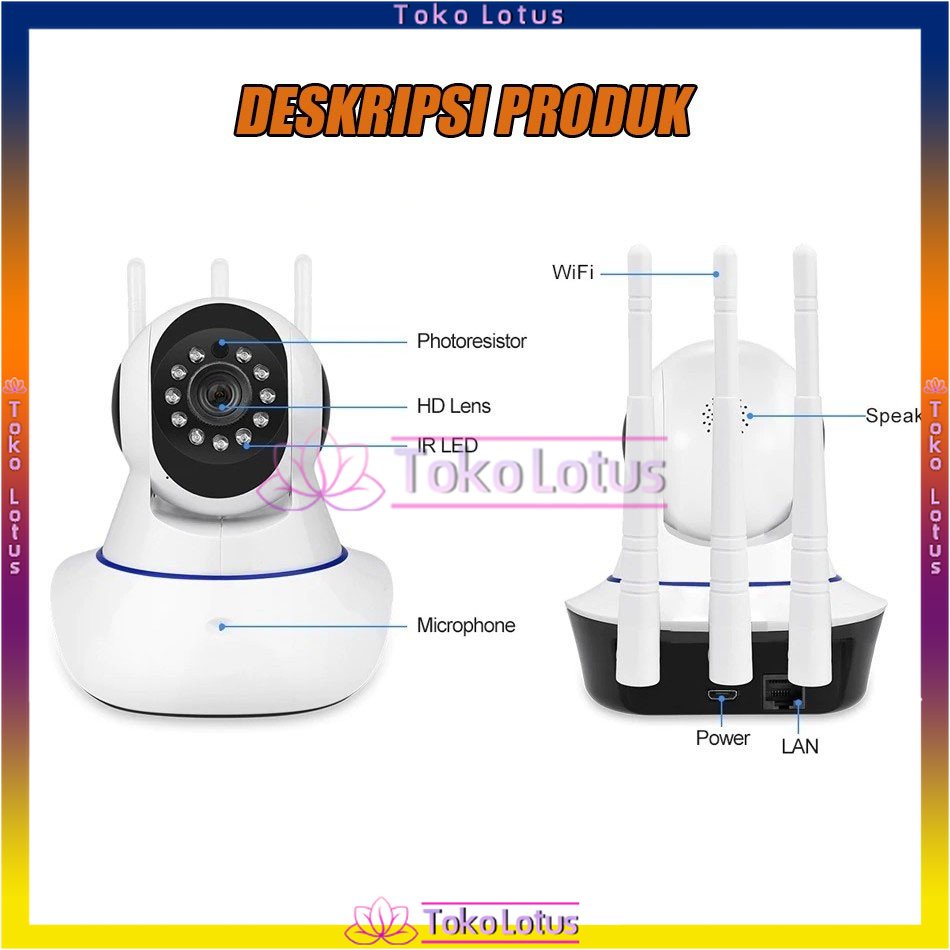 ₙₑW Bᵢₛₐ CₒD - DETECTOR CONTROL BY APP V380 PRO 3 ANTENA CCTV ORION 1080 P INFRARED MOTION