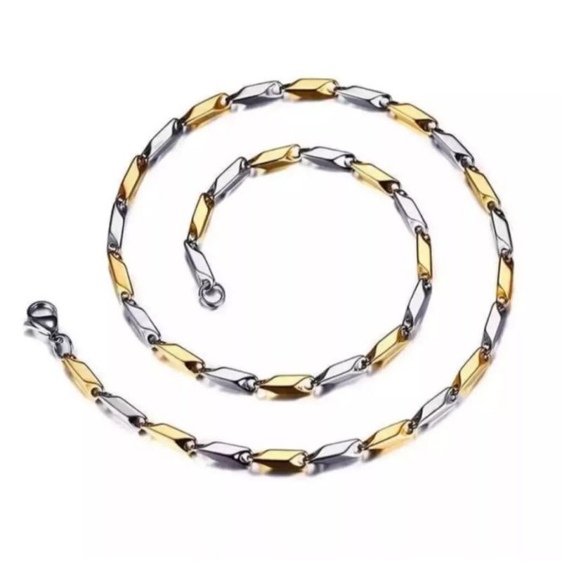 KALUNG PRIA BAHAN TITANIUM ANTI KARAT MODEL TERBARU/KALUNG PRIA MODEL PADI