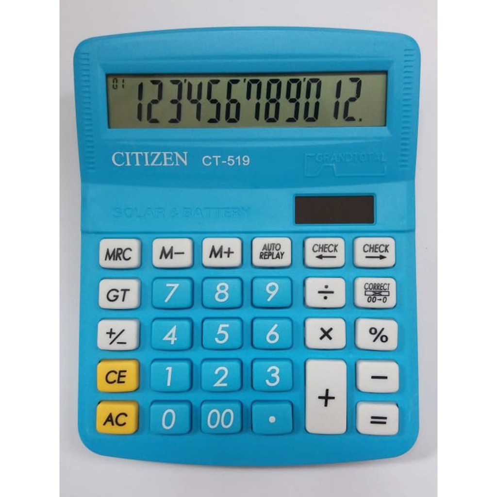 KALKULATOR CITIZEN CT 519 - KALKULATOR 12 DIGIT - HARGA GROSIRAN - WARNA RANDOM