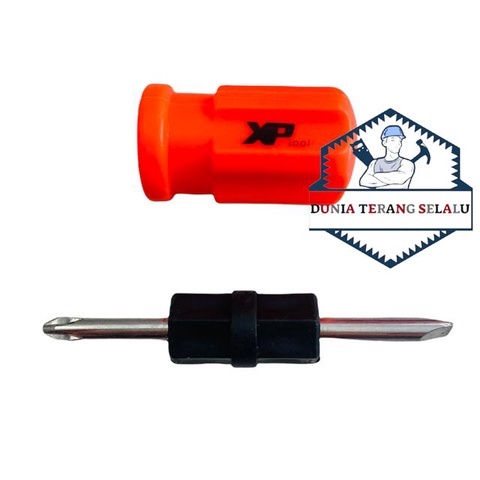 OBENG BOLAK BALIK CEBOL XPTOOL gagang Plastik - Obeng BB Mini 2in as 6mm - Obeng BB Cebol Warna warni - Obeng Pendek BolakBalik - Two Tips Changeable Mini Screwdriver with Plastic Handle XP TOOL