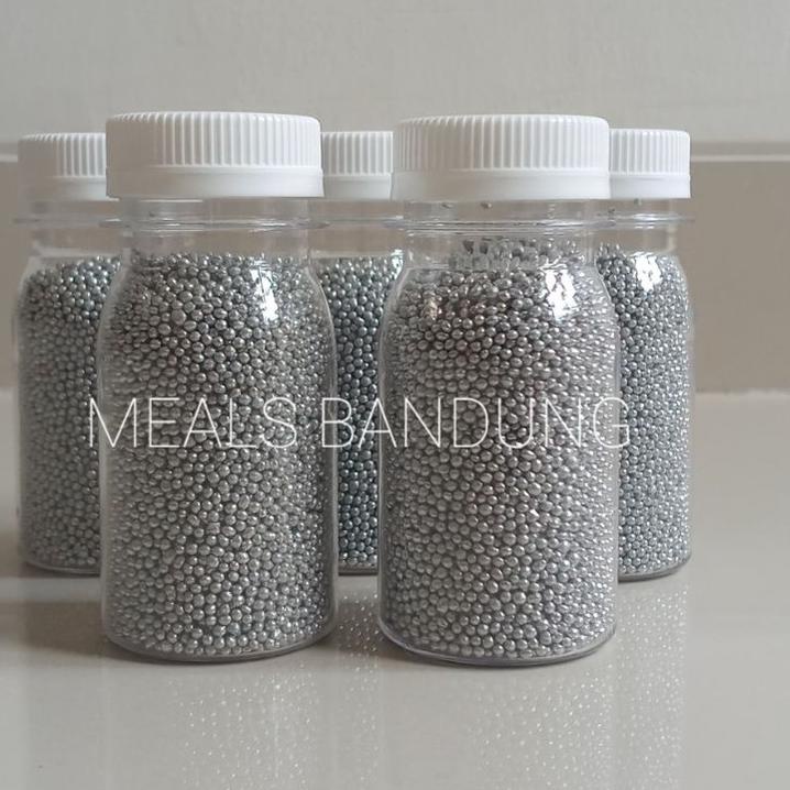 

●● Edible Trimit / Sprinkle Silver 50gr ukuran 2mm !