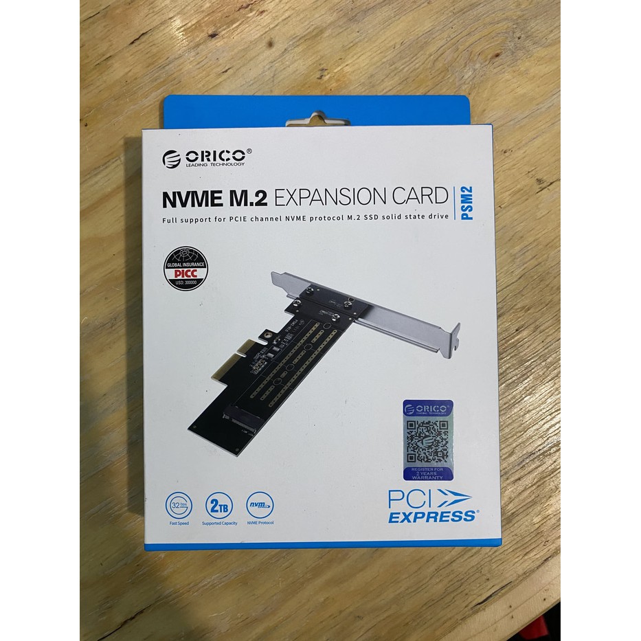 Orico PSM2 M.2 NVME to PCI-E 3.0 X4 Expansion Card PCI Express