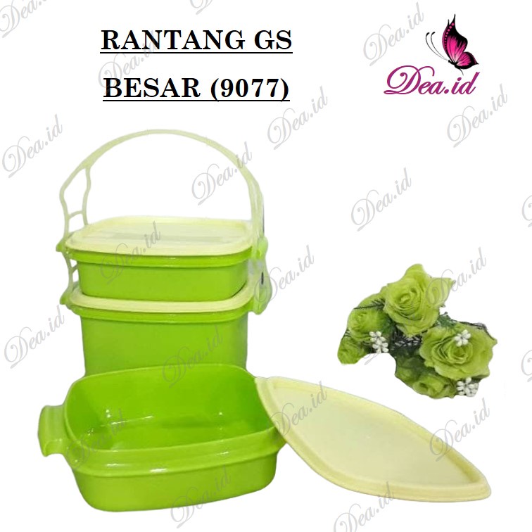 [DEASHOP] [RANTANG GS BESAR] GJS - RANTANG SUSUN 3 PLASTIK GOLDEN SUNKIST 9007 - LUNCH BOX