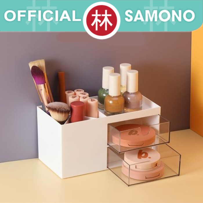 Samono SSB002 Rak Kosmetik Mini MultiFungsi 2 Susun Laci penyimpanan