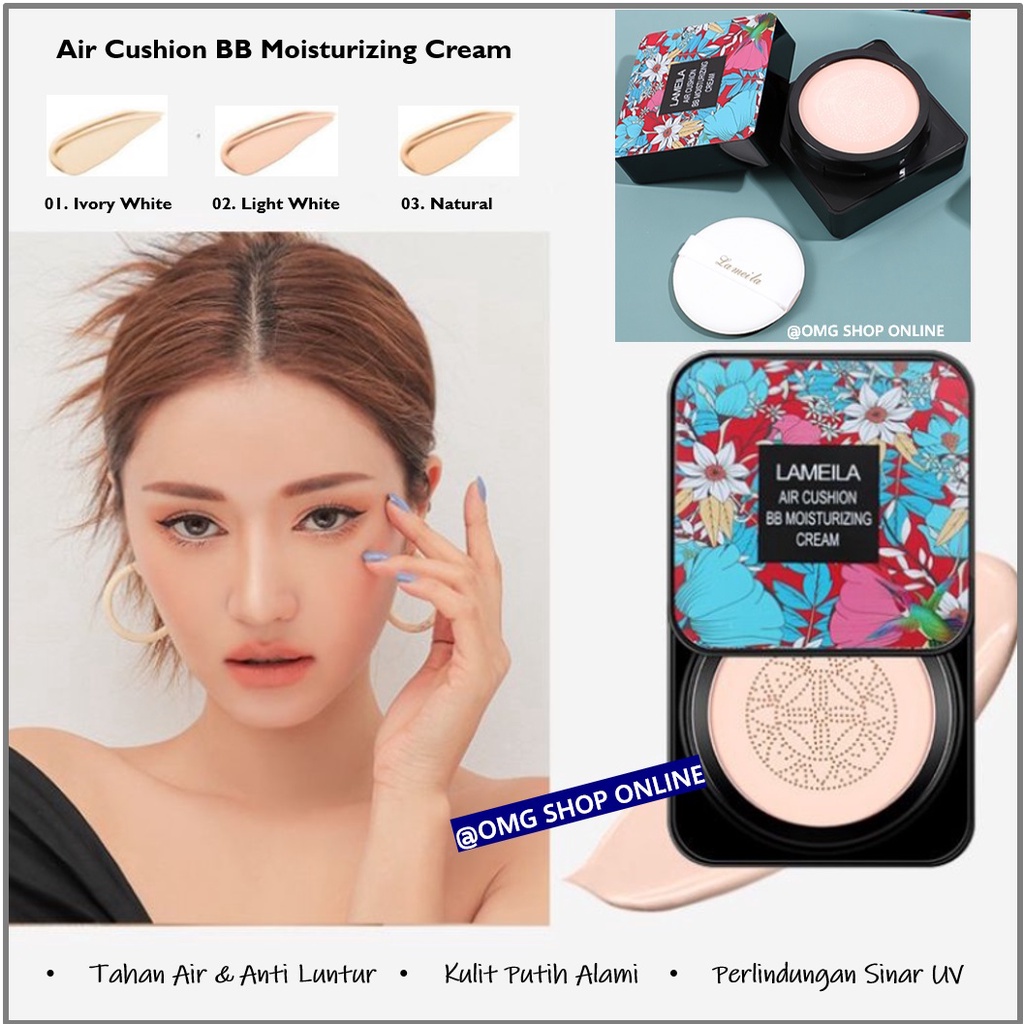 [NEW] Lameila Air Cushion BB Moisturizing Cream Waterproof Anti Air 5059 / Bedak Glowing Tahan Lama Anti Air Anti Luntur Korea / BB Cream Cushion Glowing Waterproof Powder Foundation Bedak Pemutih Wajah Glowing BEAUTY CREAM Bedak Basah Bukan Bedak Padat