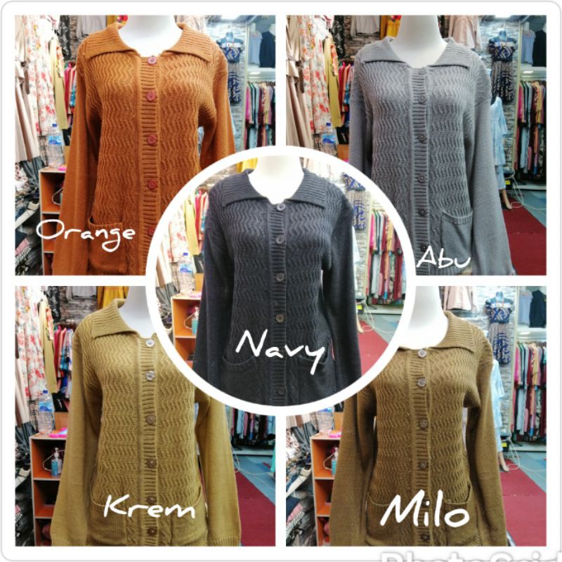 Sweater rajut/Blouse kancing rajut/Atasan wanita rajut