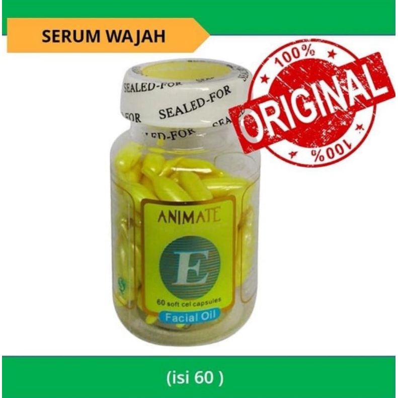 Serum Wajah Animate Isi 60 Vitamin E Animate USA Serum Pemutih Nutrisi Wajah Muka Mencegah Penuaan K