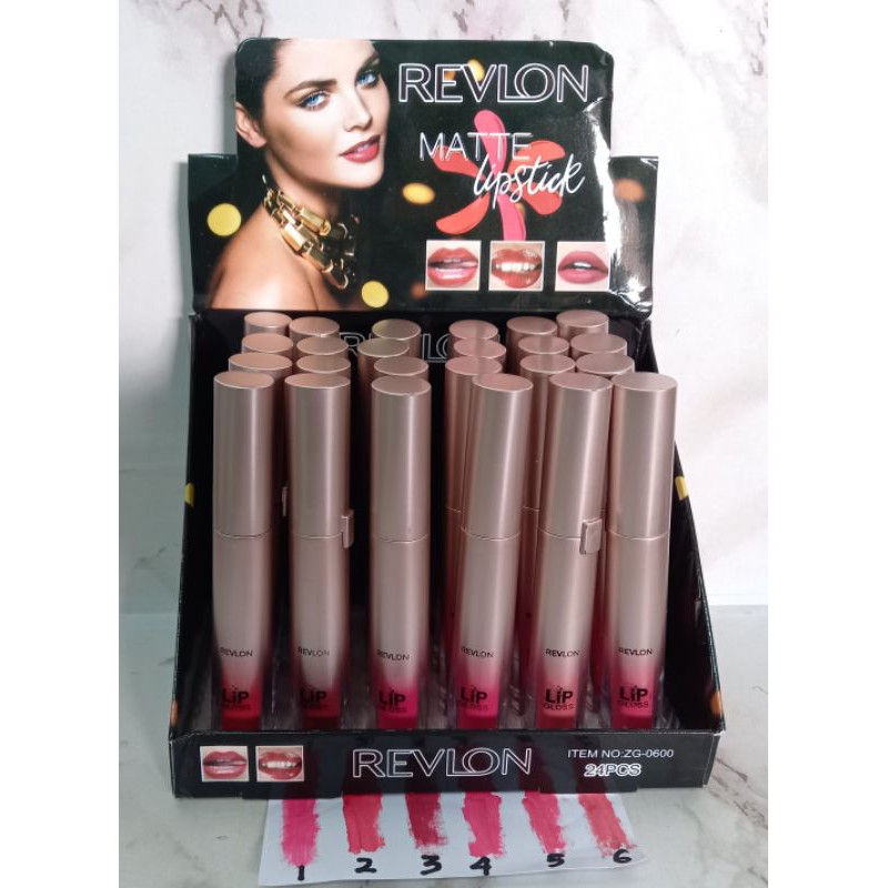 LIP GLOSS REVLON MATTE 1BOX ISI 24 PCS NO.ZG-0600