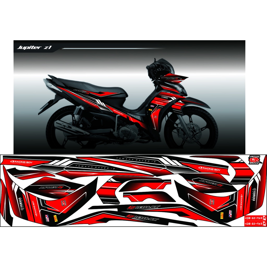 VARIASI STICKER/STRIPING VARIASI MOTOR JUPITER Z1/ NEW STICKER CUSTOM MOTOR YAMAHA JUPITER Z1 POLET 