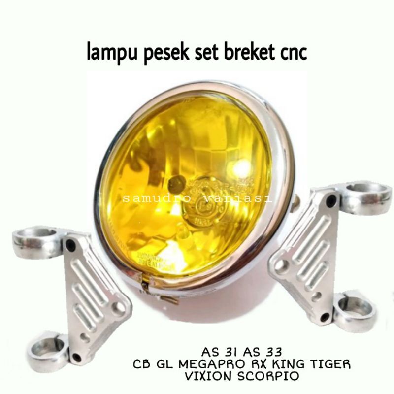 lampu pesek set kupingan cnc pnp motor cb mp megapro tiger rx king gl 100 pro max vixion old new sco