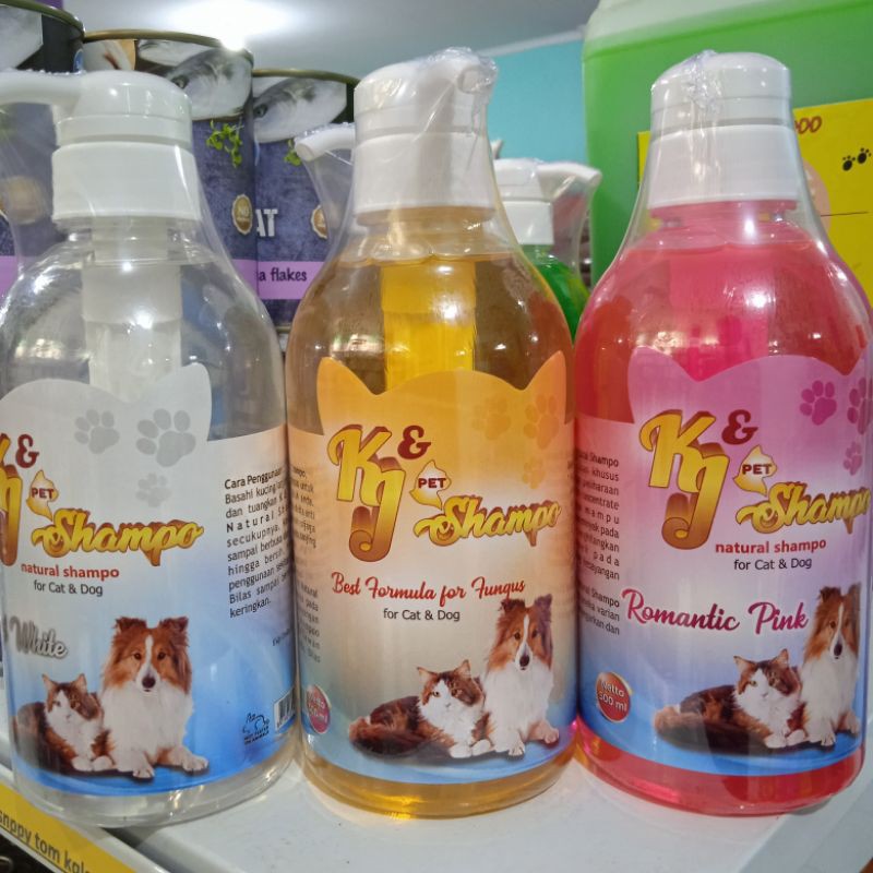 Shampo Kutu + Jamur + Conditioner Kucing dan Anjing 500ml - K&amp;J sampo Hewan