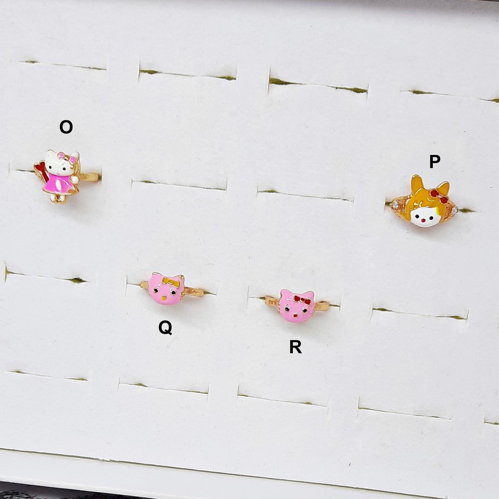 Cincin Anak Xuping HK Kitty Kucing Strawberry Lapis Emas - BR317