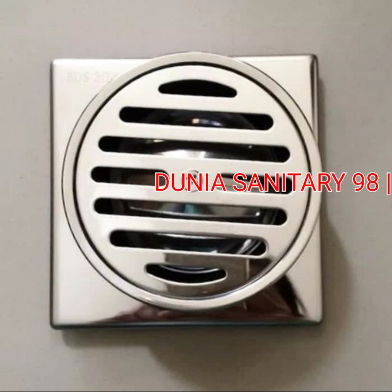 Floor Drain Kotak Full stainless SUS 304 Anti tikus Saringan Got