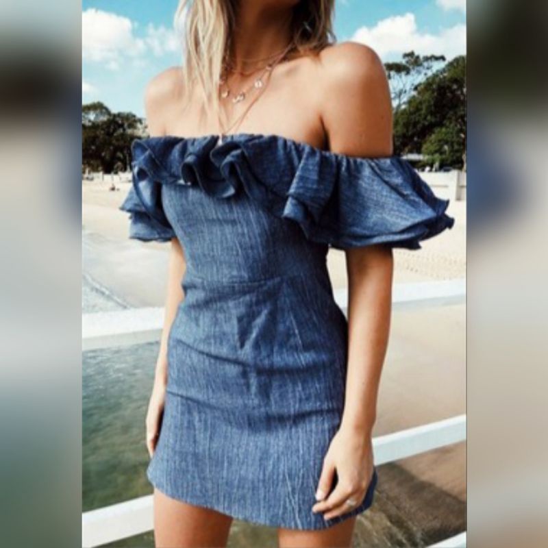 D24 Mini dress import sabrina biru