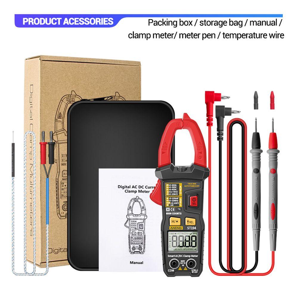 Solighter Digital Clamp Meter ANENG ST194 Voltage Car Tester True RMS Penjepit Arus AC/DC