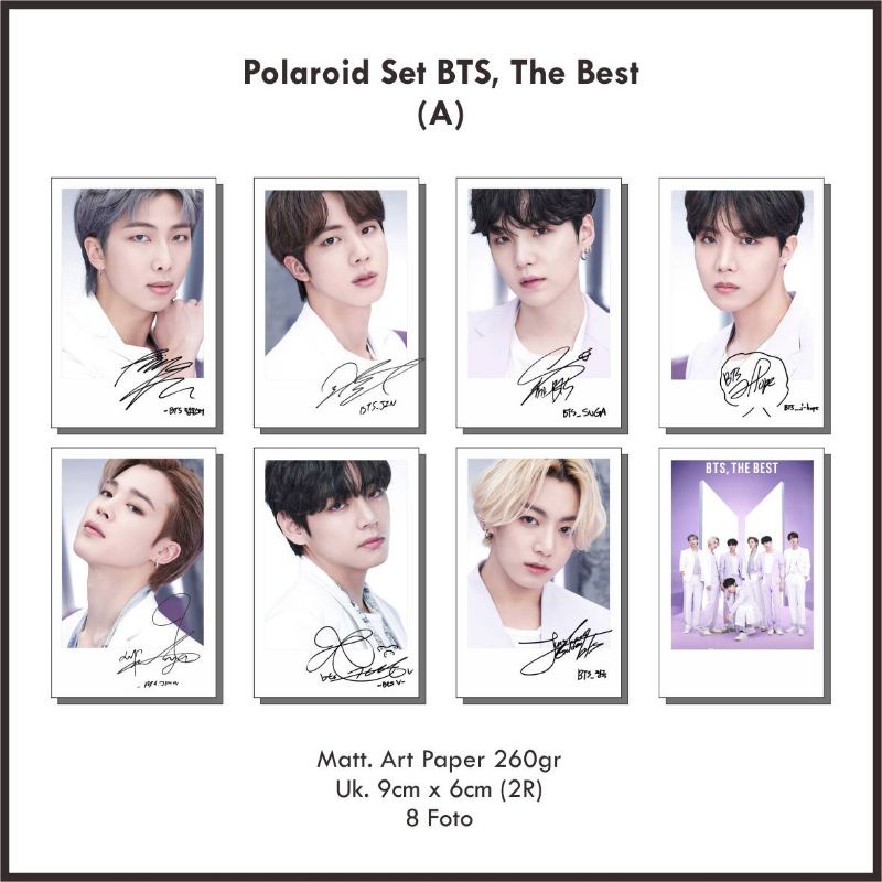 Polaroid Set BTS BTS, The Best