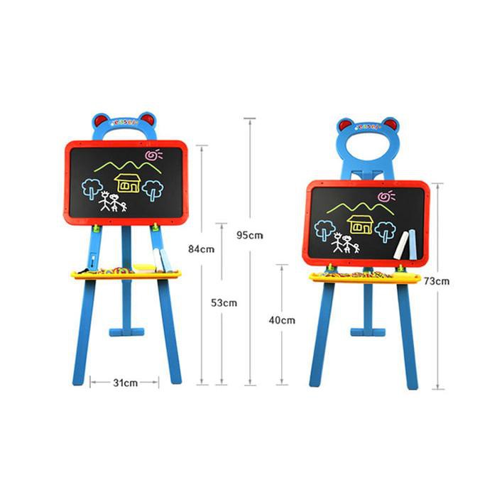Learning Easel Papan Tulis Anak Papan Mainan Anak Puzzle Anak Wooden Toys Mainan Kayu Puzzle Huruf
