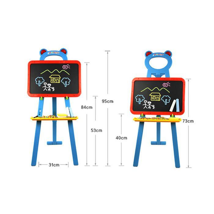 Learning Easel Papan Tulis Anak Papan Mainan Anak Puzzle Anak Wooden Toys Mainan Kayu Puzzle Huruf