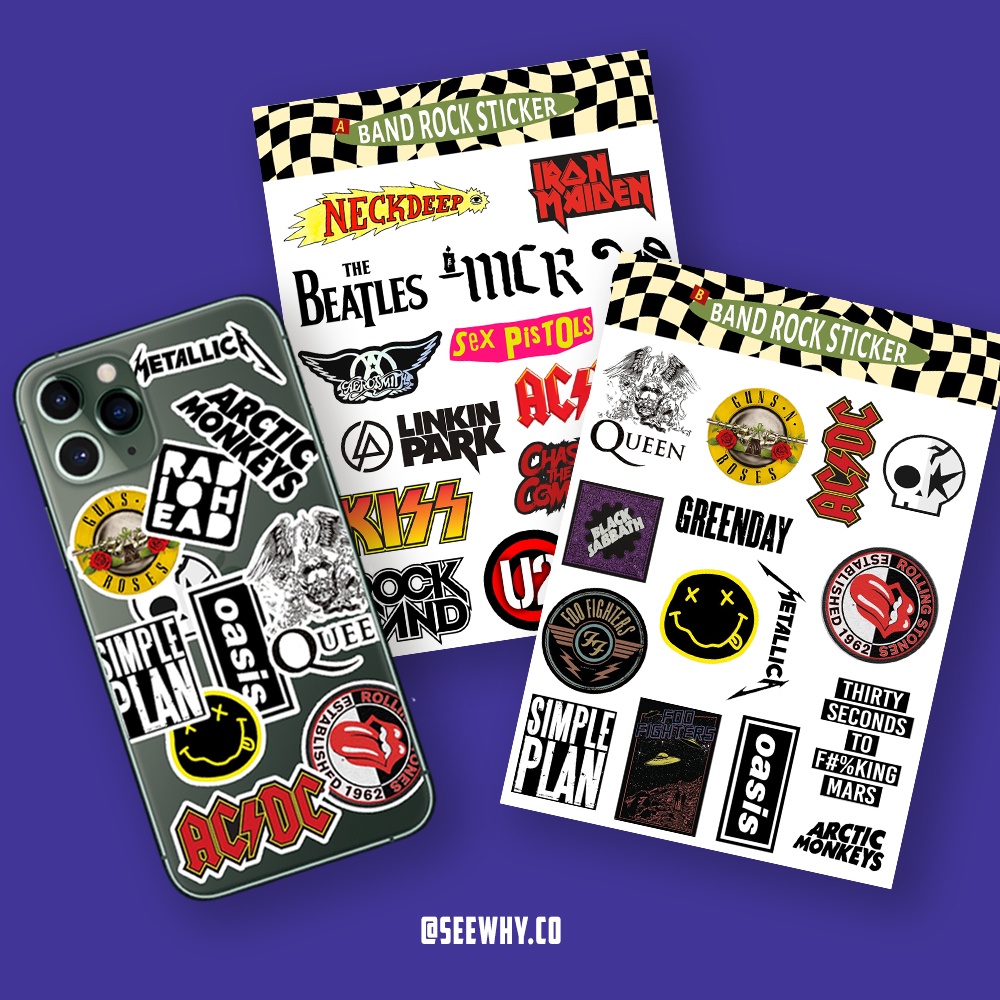 

30 pcs Band Rock Sticker (Mini pack A6)