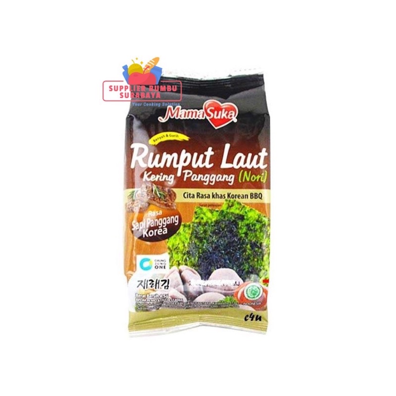 MamaSuka Rumput Laut Kering Panggang Roasted Nori Seaweed All Varian 4.5g