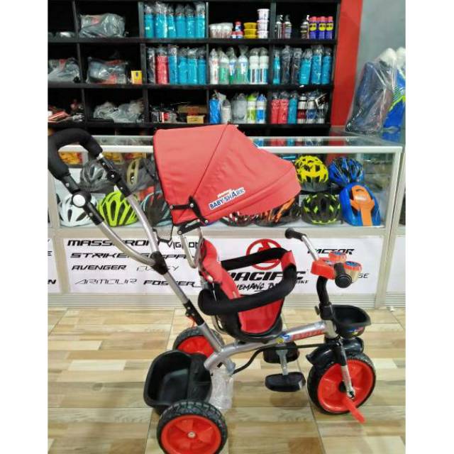  SEPEDA  ANAK RODA 3 STROLLER EXOTIC  BABY  SHARK  Shopee 