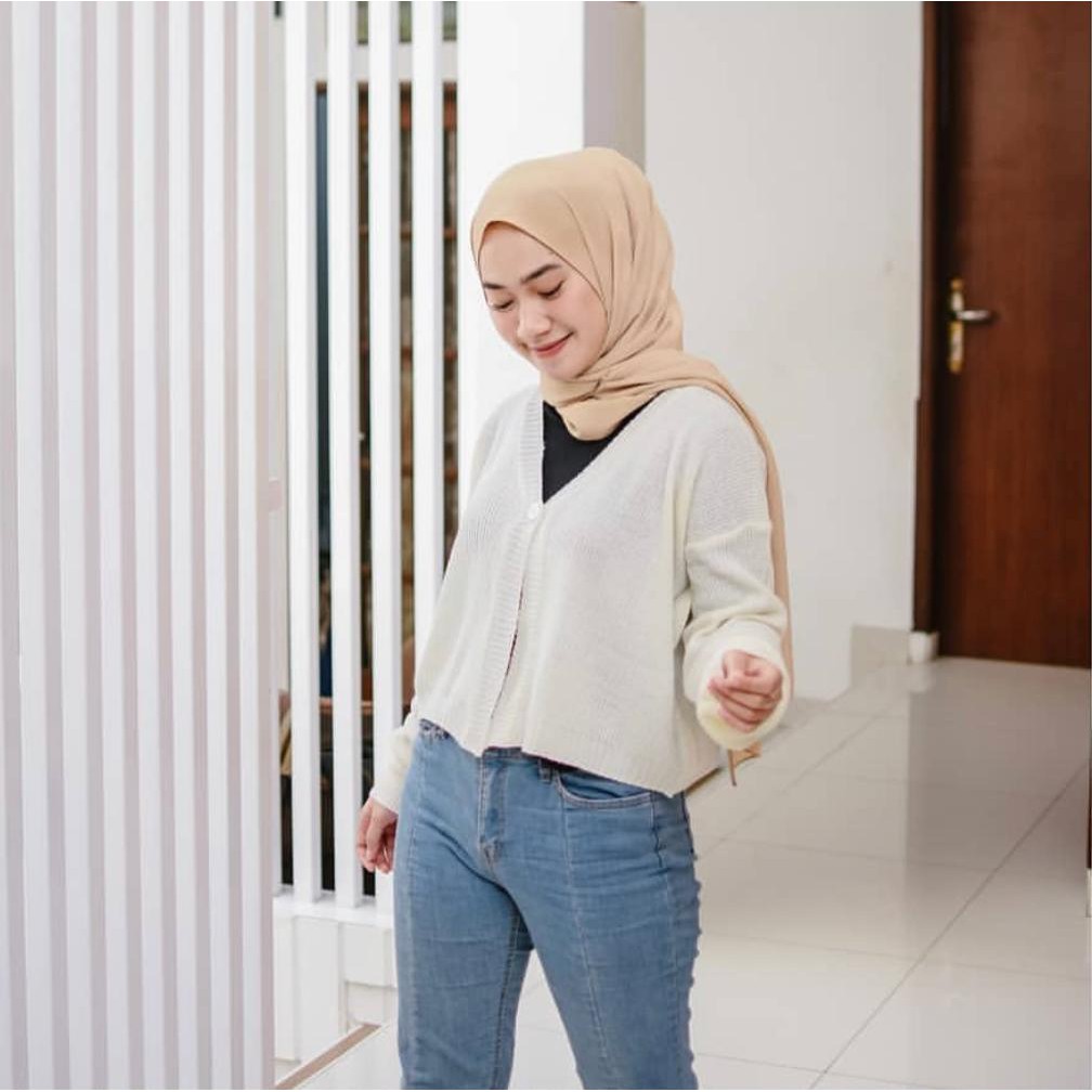 TokoMilkan - Cardigan Rajut Wanita Crop GITA CARDY