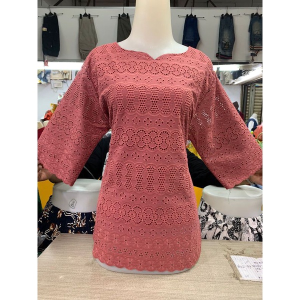 BLOUSE BLUS ATASAN KATUN BOLONG JUMBO 3L 4L 5L