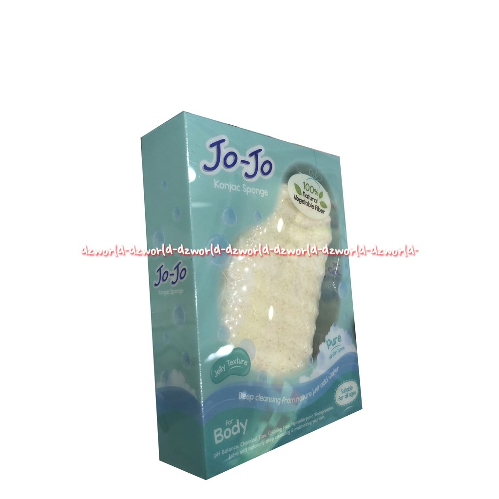 JoJo Natural Vegetable Fiber Sponge Baby Biru Spons Bayi