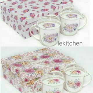 Capodimonte mug shabby  chic gelas  keramik  cantik dengan 