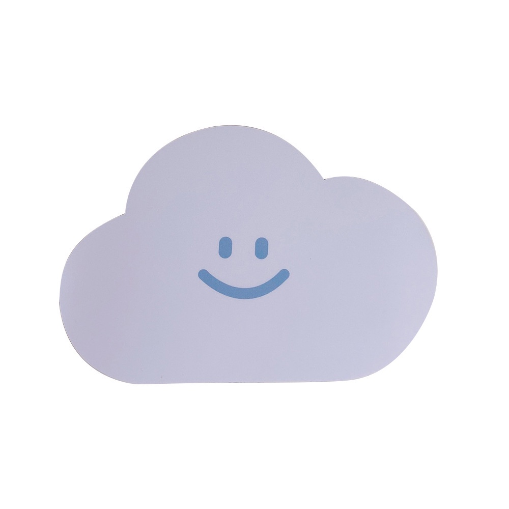 Japanese Style Blue/white Cloud Shape PVC Non Slip Waterproof Mousepad Creative Coaster for Friend Gift