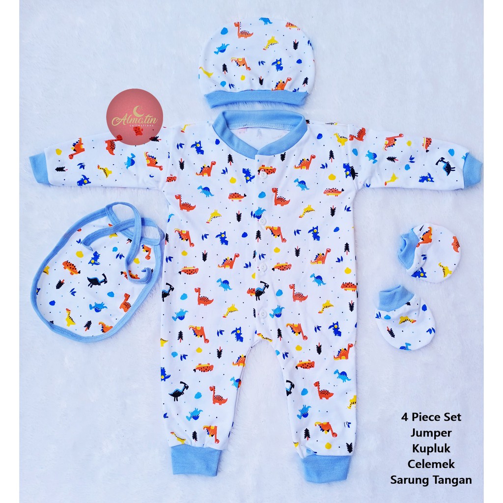 Baju Bayi Setelan jumper set 4 in / Setelan Sleepsuit Bayi Jumpsuit