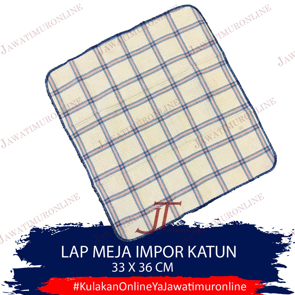 Lap Meja Import Motif Kotak