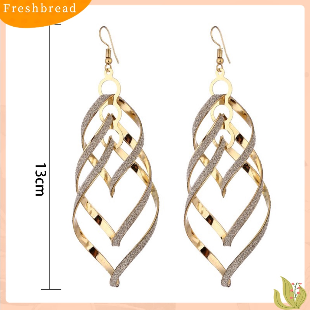 Anting Spiral Bentuk Spiral Bahan Alloy Gaya Vintage untuk Wanita