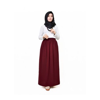 COD - Rok Wolfis Panjang Premium / Rok Polos Panjang Wolfis Wolvis Skirt