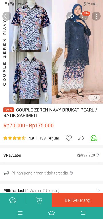 Couple Batik Hyva Mermaid Navy